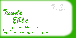 tunde eble business card